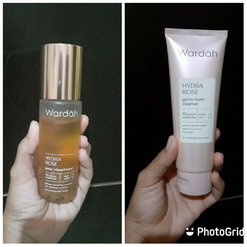 (2pcs) PRELOVED WARDAH HYDRA ROSE PETAL INFUSED TONER & FACE WASH