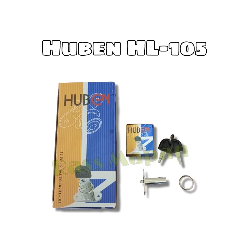 Kunci Tusuk Huben Push Lock HL 105 Pintu Lemari Sliding Tombol Pencet