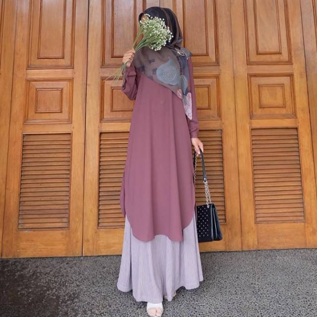 Duma Tunik Chocopurple Azmiza Official