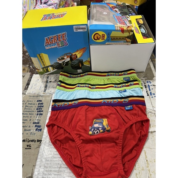 (3pcs) celana dalam anak karet boxer AGREE brief AG 207 laki cowo