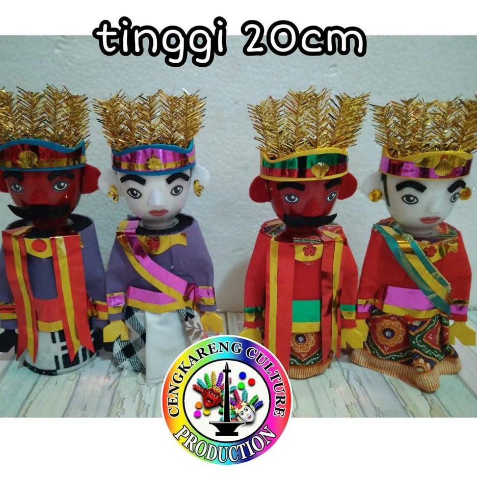 ▼ Mainan Boneka/anak ba225 ONDELONDEL Miniatur ONDELONDEL Sepasang Tinggi 21cm ✻
