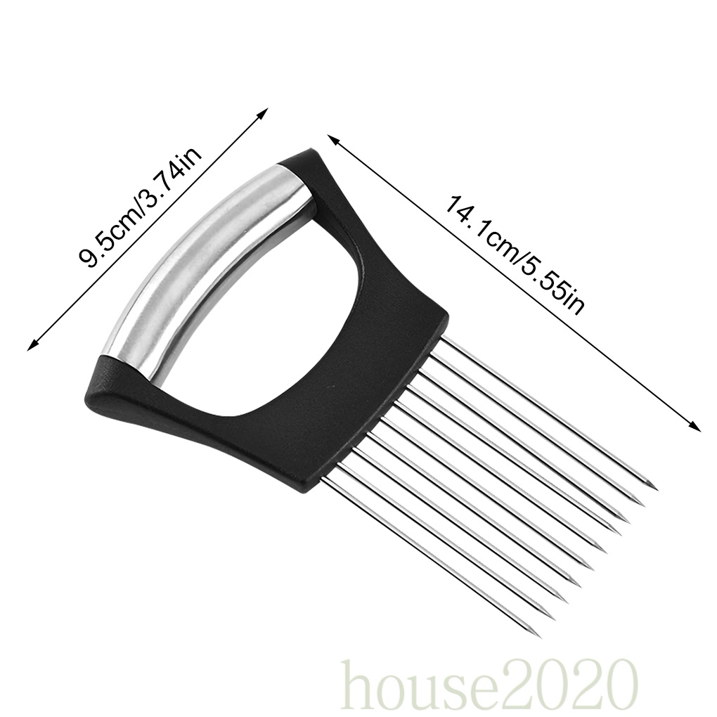 [HOUSE2020]Onion Slicer Stainless Steel Onion Needle Portable Vegetable Slicer Kitchen Accessory, Type 1