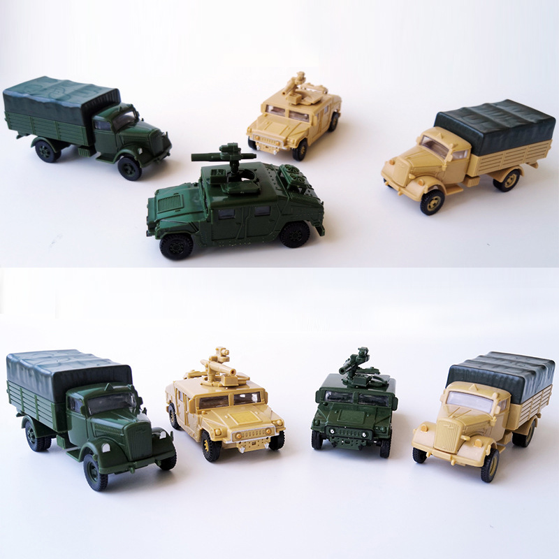 Mainan Simulasi Truk Hummer Misil Opel Lightning 4D 1: 72 WW2 Untuk Hadiah