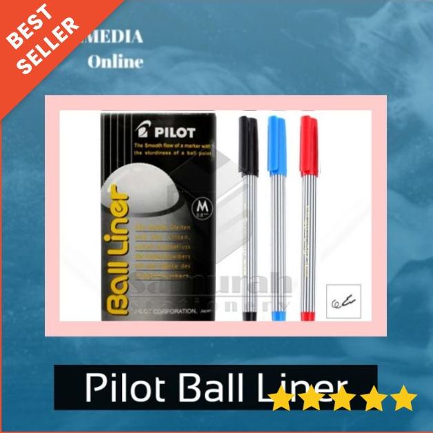 

[KODE FSCRG] Ballpoint Pilot Balliner 0.8 mm ECER / Pen Cabut Tebal Tanda Tangan Hitam - Biru