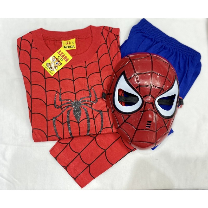 Baju Topeng | Baju Kostum+Topeng anak laki-laki merk AZADA SPIDERMAN