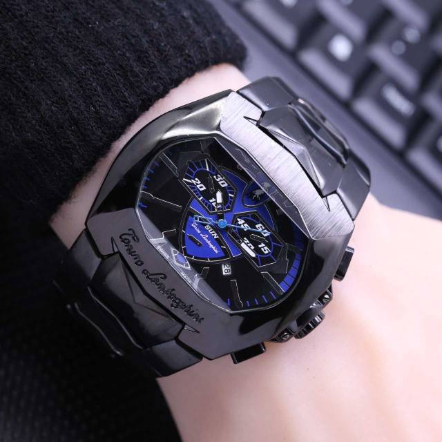 Jam Tangan Pria Lamborghini Rantai Premium