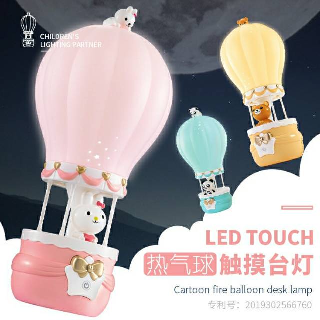 Lampu Hias Balon Udara Doraemon LED Bohlam Pajangan Lampu Meja Kartun Hello Kitty Desk Lamp Kado