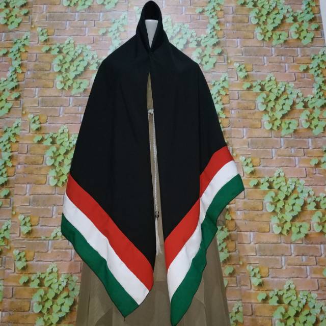 Segi empat palestin 2 sisi palestine palestina khimar hijab jilbab gamis baju dress syari  krudung