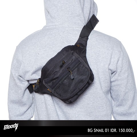 Tas Selempang/ Sling Bag/ Waist Bag BG SNAIL 01 BLOODS Original