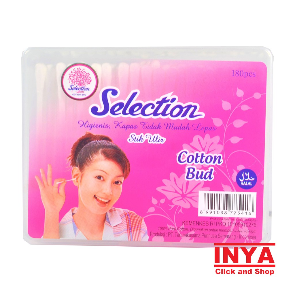 SELECTION COTTON BUD BOX isi 180 pcs - Korek Kuping