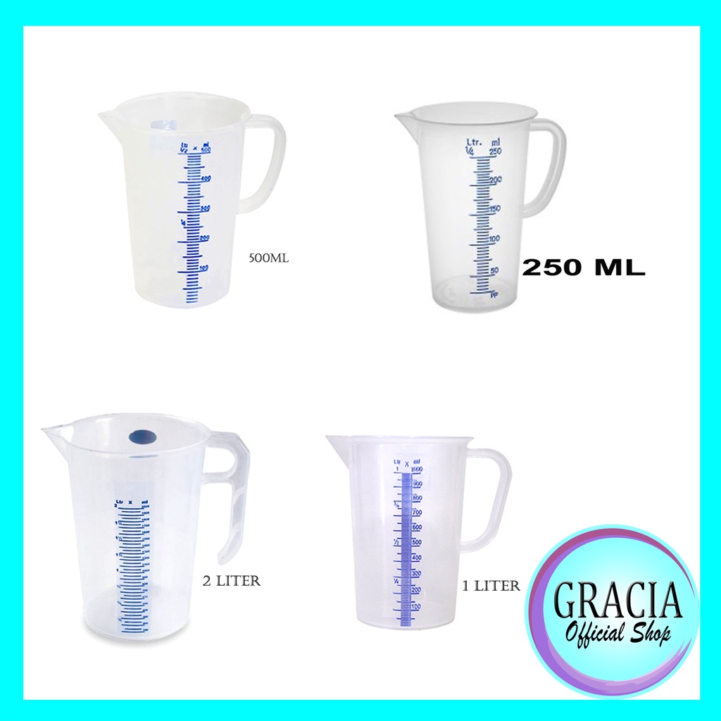 Jual Gracia Gelas Takar Gelas Ukur Air Takaran Gelas Measuring Cup Gl1828 Gl1830 Gl1831 7303