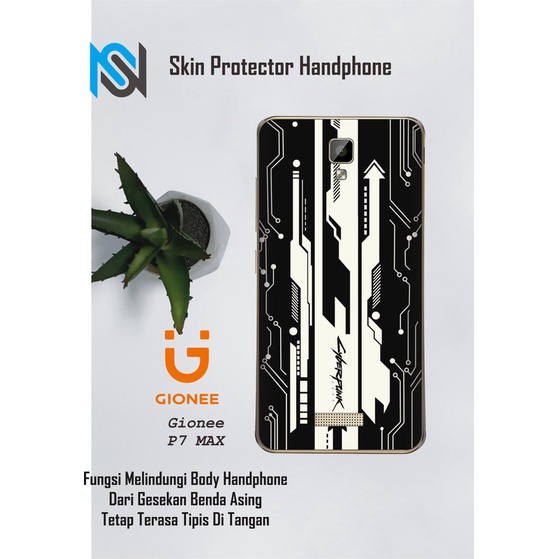 Isi 2pcs Garskin Hp Gionee P7 Max Motif Cyber - Free Custom Motif
