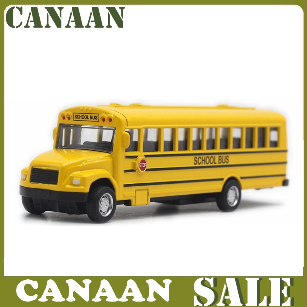 canaan Alloy Pull Back School Bus Model Collection Vehicle Children Car Toy Decor Gift