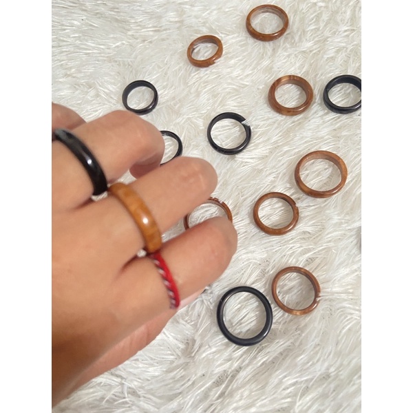 cincin koka cincin kokkah cincin kaukah cincin kesehatan cincin kayu asli Kalimantan - pilih ukuran sesuai jari