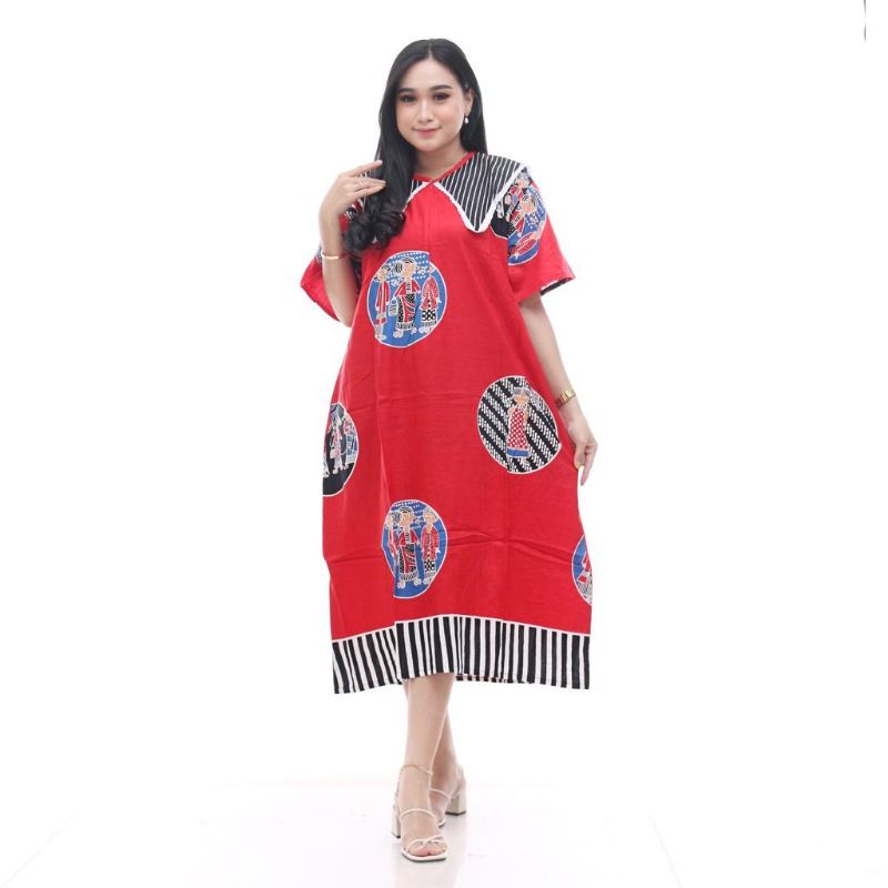 (Semerbak) Daster murah solo Jogja berkualitas meriah payung motif batik polos rayon super Krah Tejo Koin Rayon halus busui menyusui adem baju santai tidur rumahan wanita kekinian modern milenial promo dijual