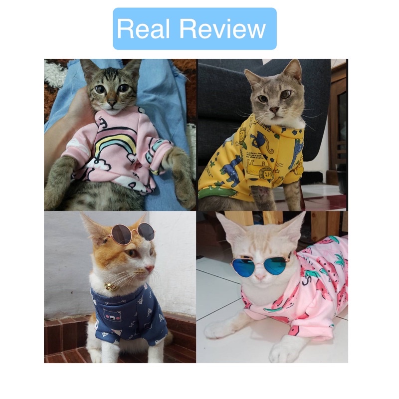 Baju Kucing dan Baju Anjing Premium Berkualitas | Baju Kucing Murah dan Baju Anjing Murah Tee Cartoon | Pet Clothes Dog Plus Fleece Sweat FEFARM