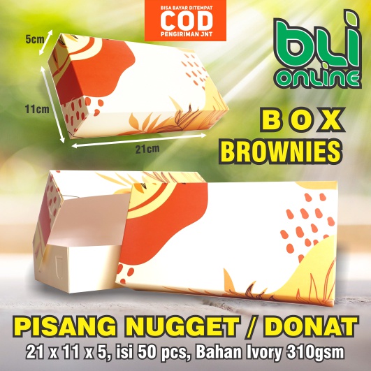 

Box Pisang Nugget 21 x 11 x 5 isi 50pcs / Kardus Donat / Dus Brownies / Kotak / Kemasan / Packaging