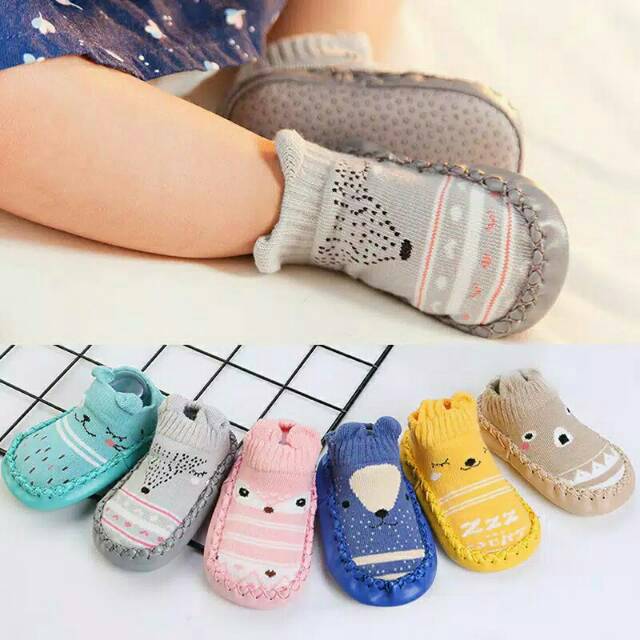 PATTERN MOCCASINS sepatu bayi prewalker kaos kaki anak import