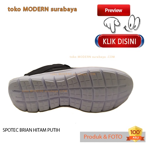 SPOTEC BRIAN HITAM PUTIH sepatu pria sepatu casual sneakers