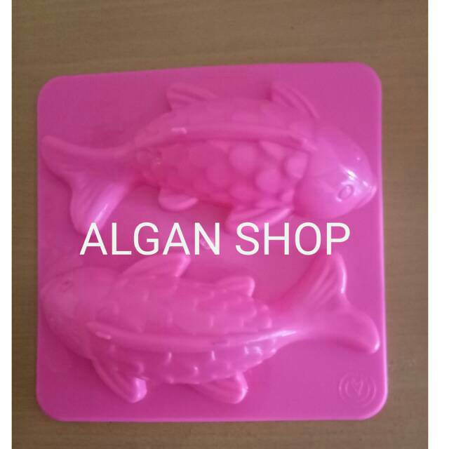 Cetakan Puding Plastik Motif Ikan Koi 2 Besar Agar Jelly Es Batu Coklat Kue Cake Putu Ayu Serbaguna