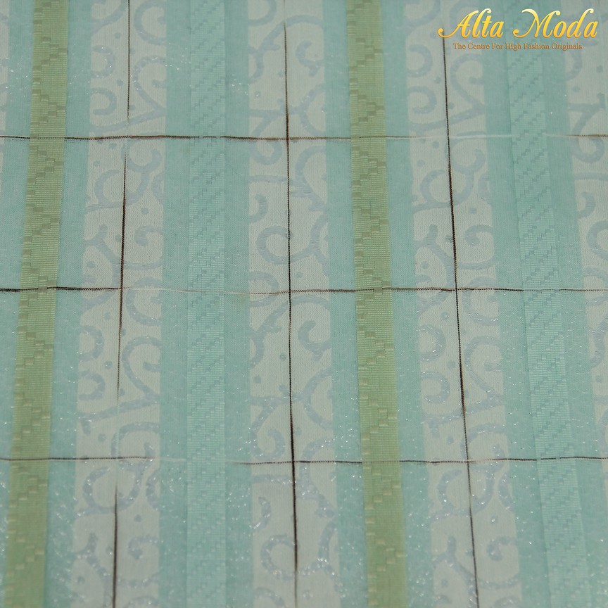 

Alta Moda Katun Dobby Stripe Pattern White Mix Tosca (1M)