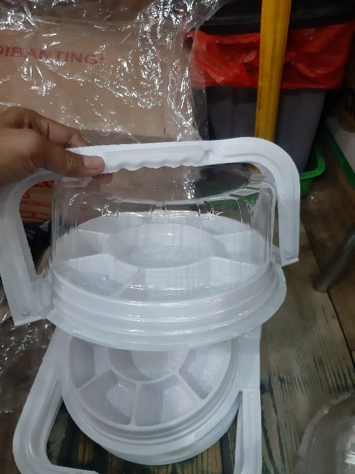 New! Mika Tumpeng Mini Gagang Sekat 8 Putih /tumini Dapur Solo -10pcs