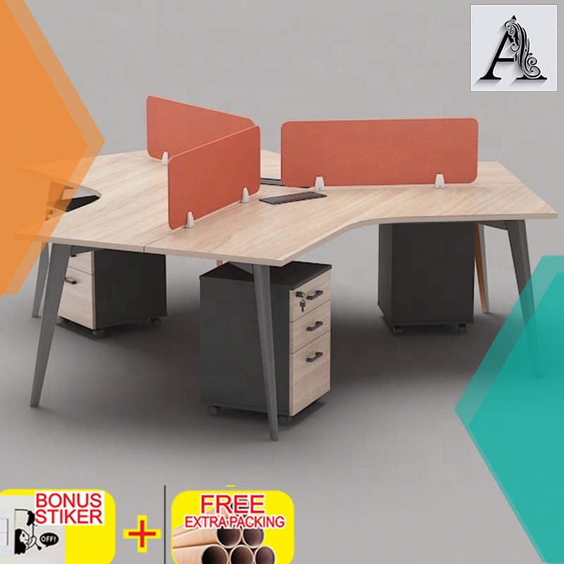 

Promo Akrilik penghalang/ pembatas meja kantor 3MM (CUSTOM ORDER) - Putih 110x50cm