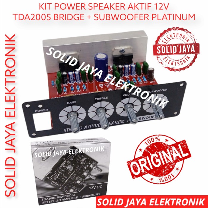 KIT POWER AKTIF AMPLIFIER 12V TDA2005 BRIDGE SUBWOOFER 80W PLATINUM