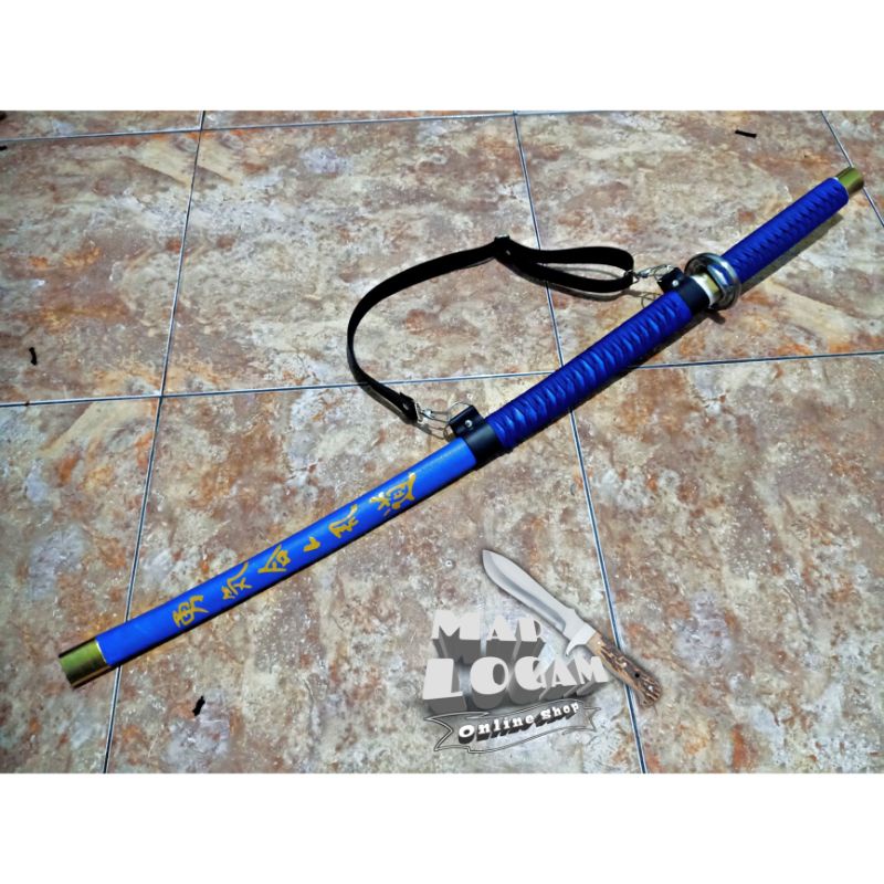 WALKIN DEAD!!! Katana khunto custom model WD (walkin dead) tali biru - SAMURAI MURAH