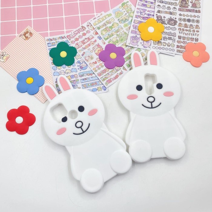CASE OPPO A15/A15S/A92 GAMBAR MOTIF KELINCI PUTIH