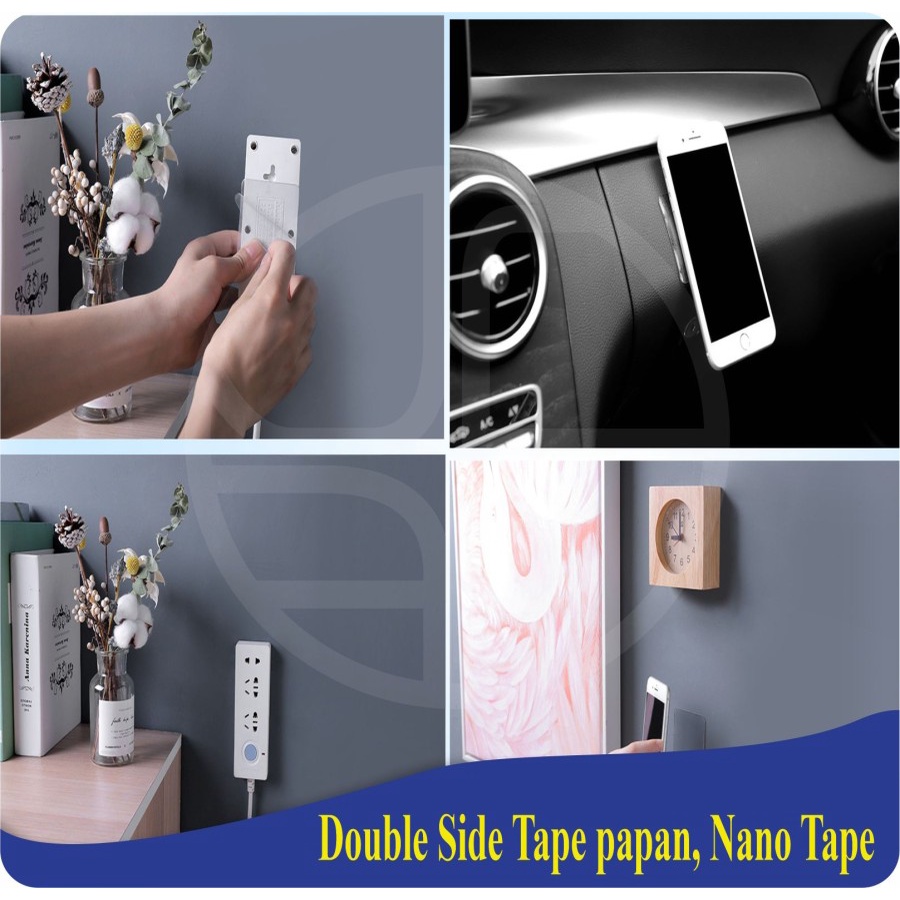 Magic Nano Tape KOTAK Papan Double Side Transparan Nano Lem Dinding