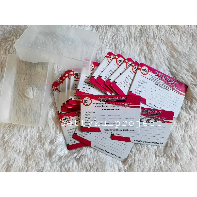 

KARTU BEROBAT - KARTU NAMA - KARTU BEROBAT KLINIK BIDAN DOKTER (minimal 100 pcs)