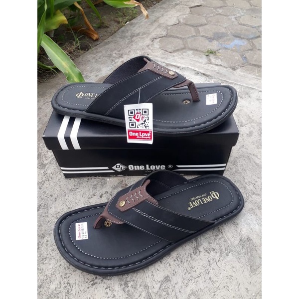 SANDAL JAPIT/SLOP LAKI ONE LOVE