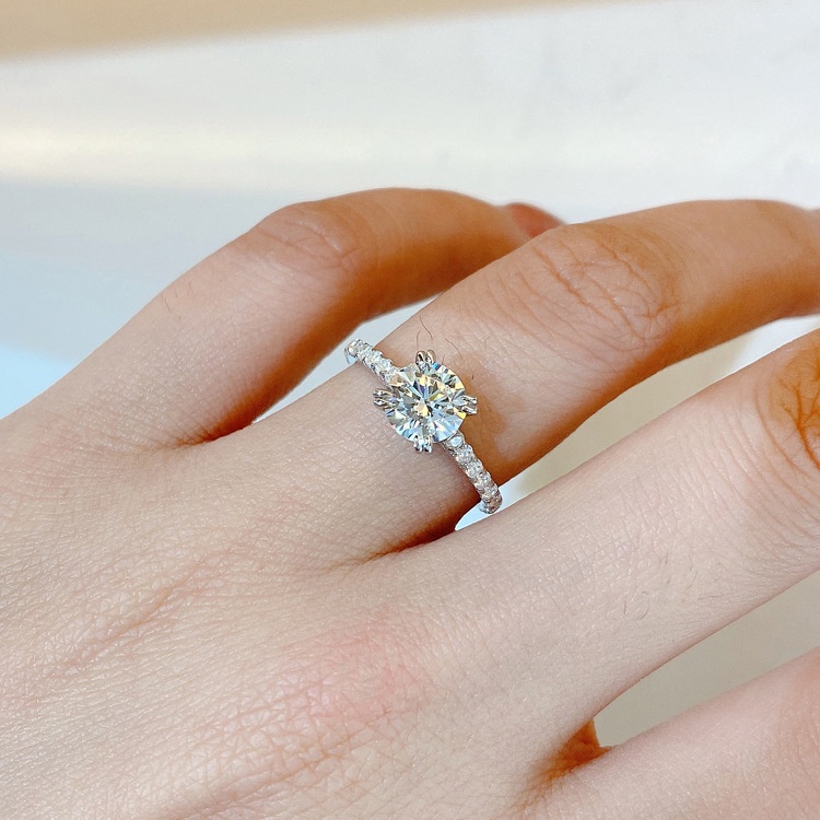 Goldkingdom Perhiasan Fashion Emas Asli Kadar 375 Bangkok Aksesoris Ready Stock Cinta Cincin Master Berlian 50menit Impor Mosan Batu Karbon Tinggi Berlian Raksasa Kilat Terang Cakar Empat Berlian Ri