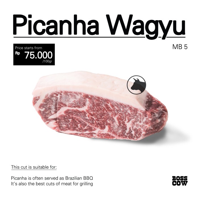 

Picanha Wagyu MB 5+ Rump Cap AUS Import