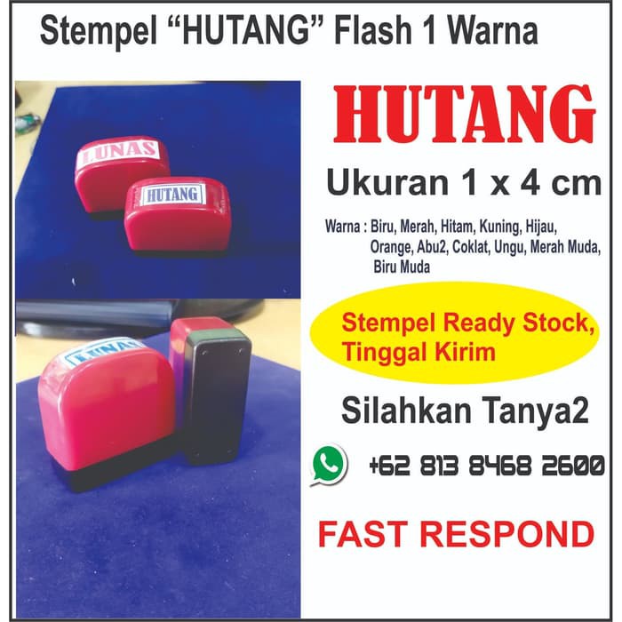 

Stempel Hutang Flash 1 Warna