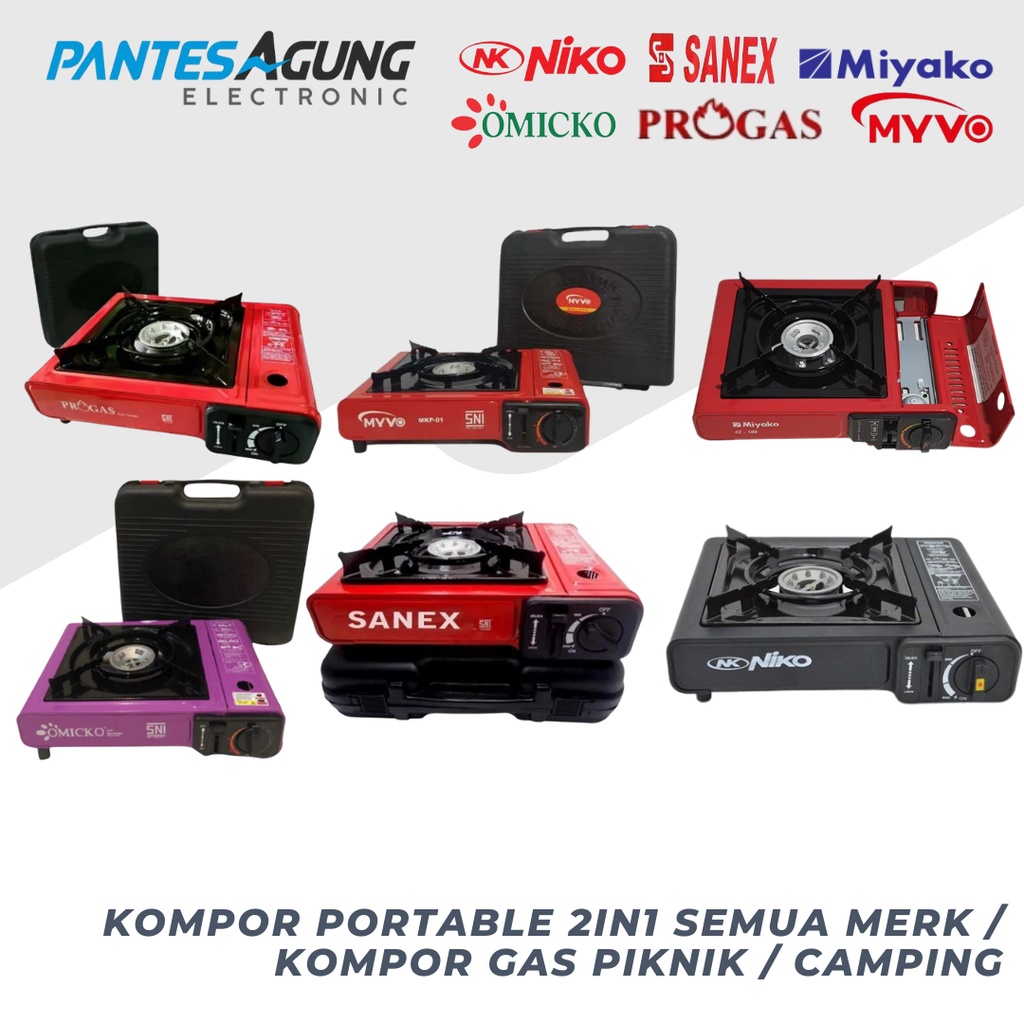 Kompor Portable 2in1 semua merk / Kompor gas Piknik / Camping