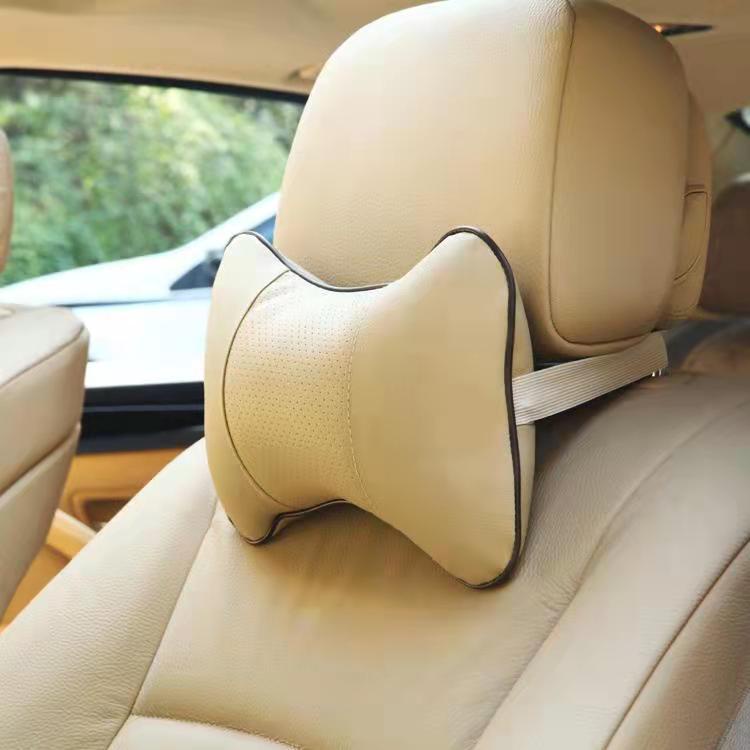 Cotton PVC Kulit bernapas sandaran kepala mobil interior mobil bantal leher bantal tulang mobil