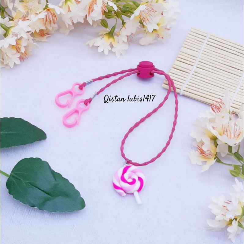 Strap mask bandul lollipop beli 10 free 2