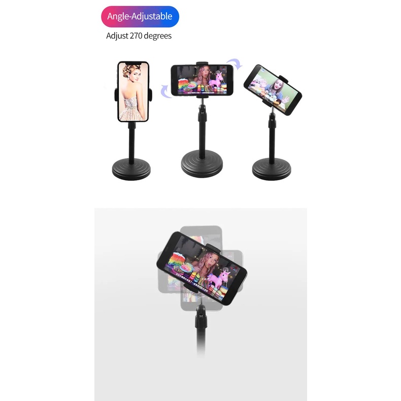 Holder Hp Dudukan Handphone / Phone Holder Microphone Stand / Penyangga Hp Untuk Nonton