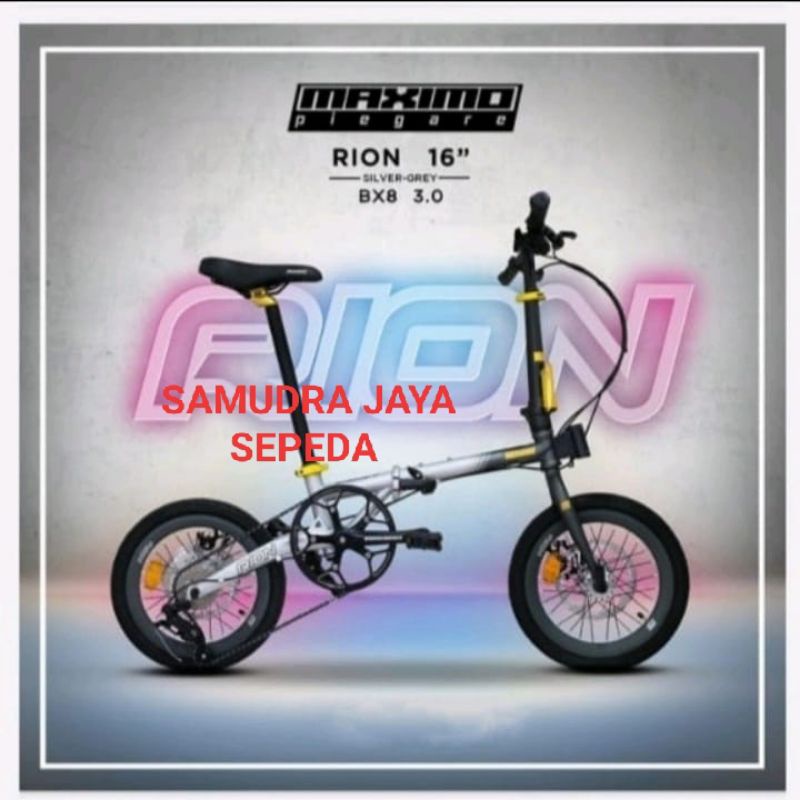 Sepeda lipat Maximo piegare RION 16 inch BX8 ( 8speed )