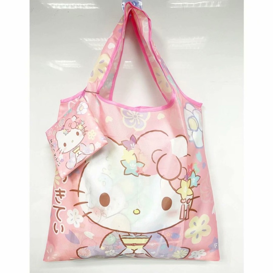 My melody foldable shopping bag reusable tas lipat Hello kitty