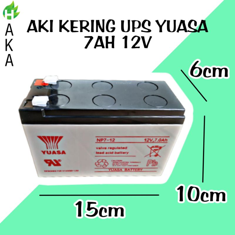 AKI KERING UPS BATERAI SPRAYER ELEKTRIK MOBIL MOBILAN YUASA 7AH 12V/ BATERAI YUASA AKI YUASA