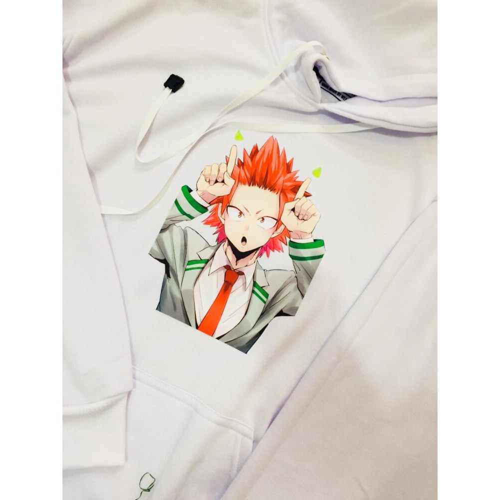 Hoodie Eijiro Kirishma Sturdy Hero White anime My hero Academia Boku No Hero Character