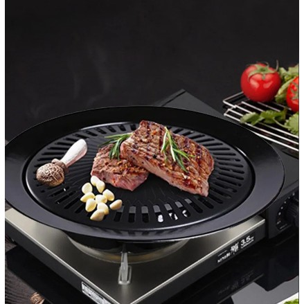 Smokeless BBQ Grill Pan Bulat Kompor High Quality / Ultra Grill Alat Panggang Portable Serbaguna