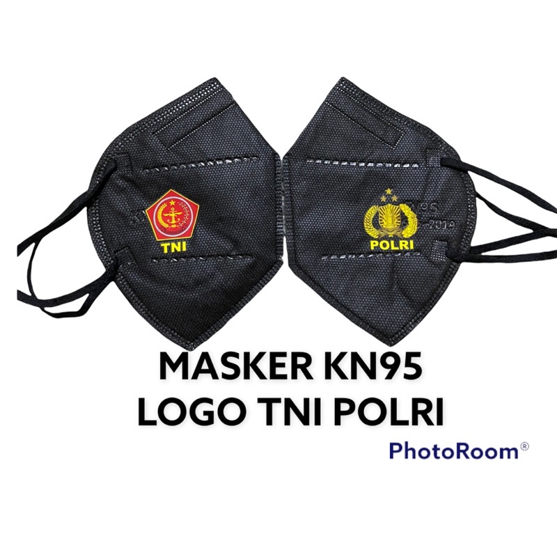 1 BOX ISI 10 MASKER KN 95 LOGO TNI POLRI