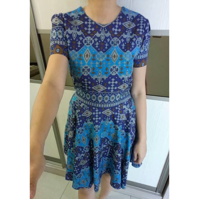 Preloved blue batik dress