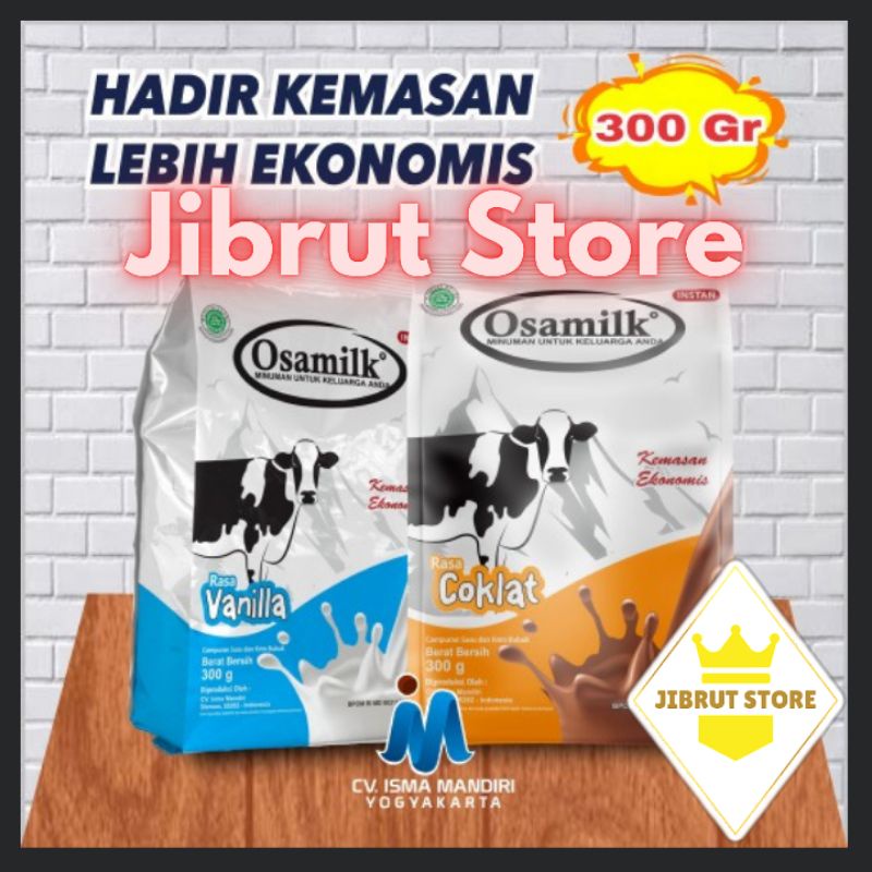 OSAMILK SUSU SAPI BUBUK MURNI GEMUK BADAN ANAK DAN DEWASA 300 GRAM