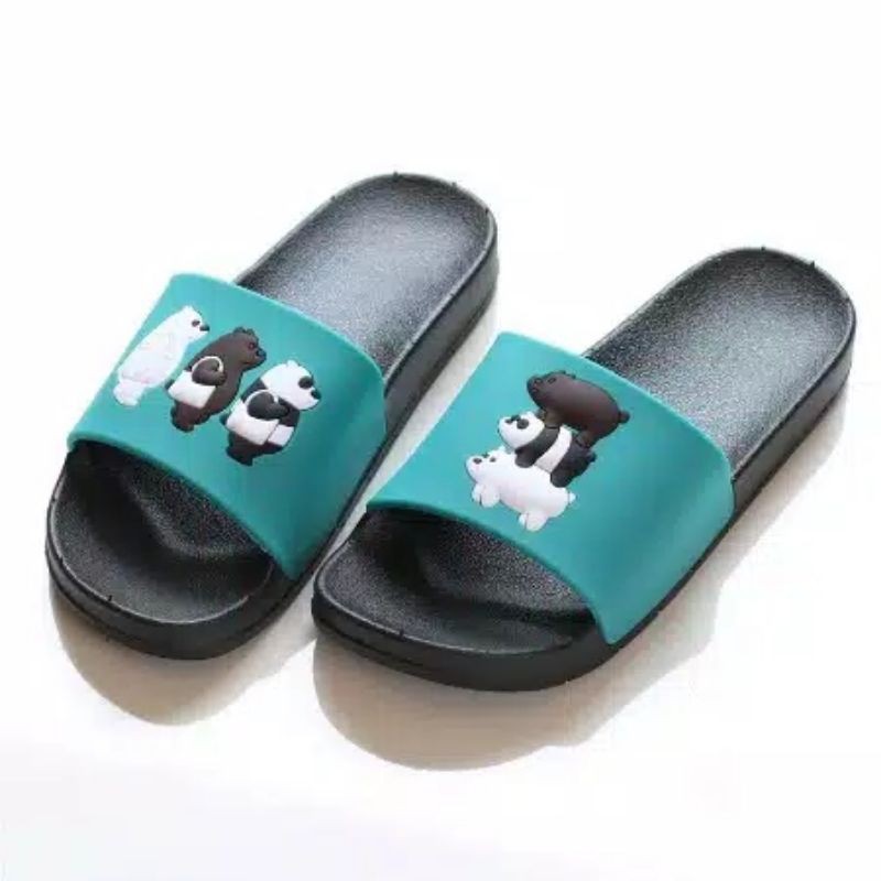 Sandal Slip Wanita Sol Karet Motif Panda Shopping