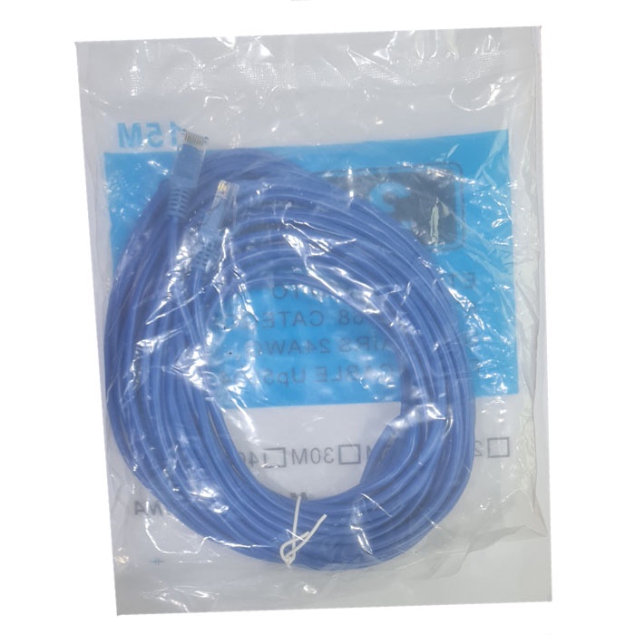 Patch Cord UTP Cat 5e 15 Meter Warna Biru